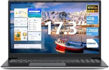 2026 SGIN 17.3 Zoll Laptop 4GB RAM 128GB SSD Intel Core I3 Windows 11 8000 mAh