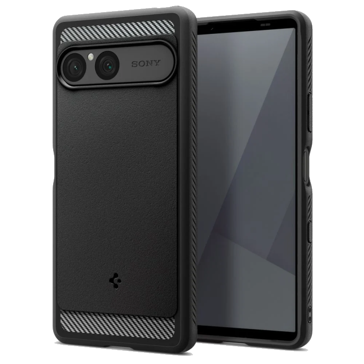 Hülle für Sony Xperia 10 VII, Spigen, Rugged Armor, Schwarz ACS09592