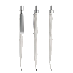 prodir® Druckkugelschreiber QS20 PQS Stone, blaue Mine, dolomitweiß/silber satiniert