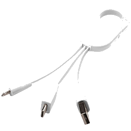 Troop 3-in-1-Ladekabel, weiss