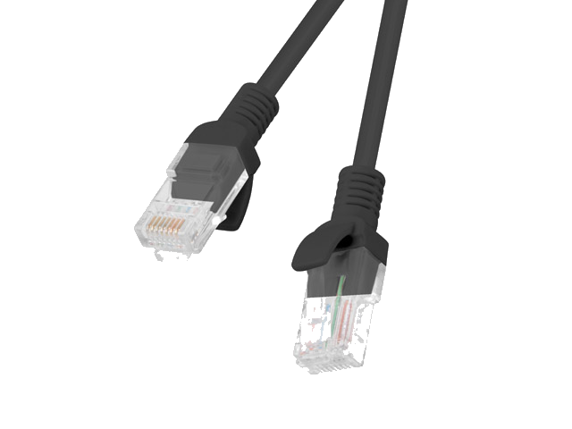 LANBERG Patchkabel CAT.5E UTP 2,0m Fluke Zertifikat schwarz