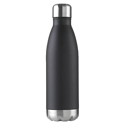 Thermo-Trinkflasche Design, 500 ml, schwarz-matt