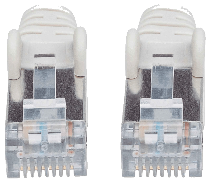 INTELLINET Patchkabel Cat6a-Stecker/Cat7-Rohkabel 1m grau