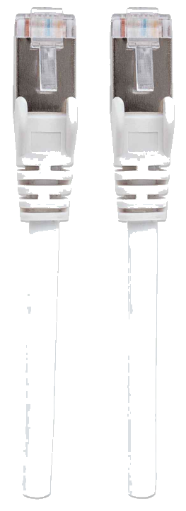 INTELLINET Patchkabel Cat6a-Stecker/Cat7-Rohkabel 0,5m weiß