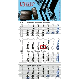 Geiger-Notes Monatskalender Budget 4 Bestseller hellgrau/blau, inkl. Druck