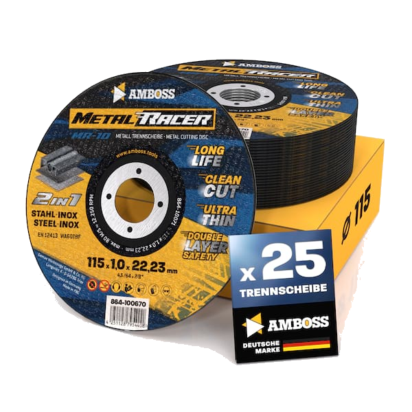 25x Amboss Metal Racer Trennscheibe | Ø115 mm - 1 mm - 22.23 mm |