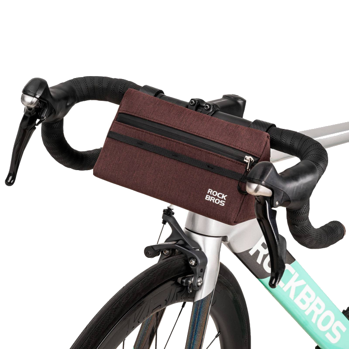 ROCKBROS Fahrrad Lenkertasche Fahrradtasche Fahrradkorb 6 Farbe ca. 1.3L - Braun
