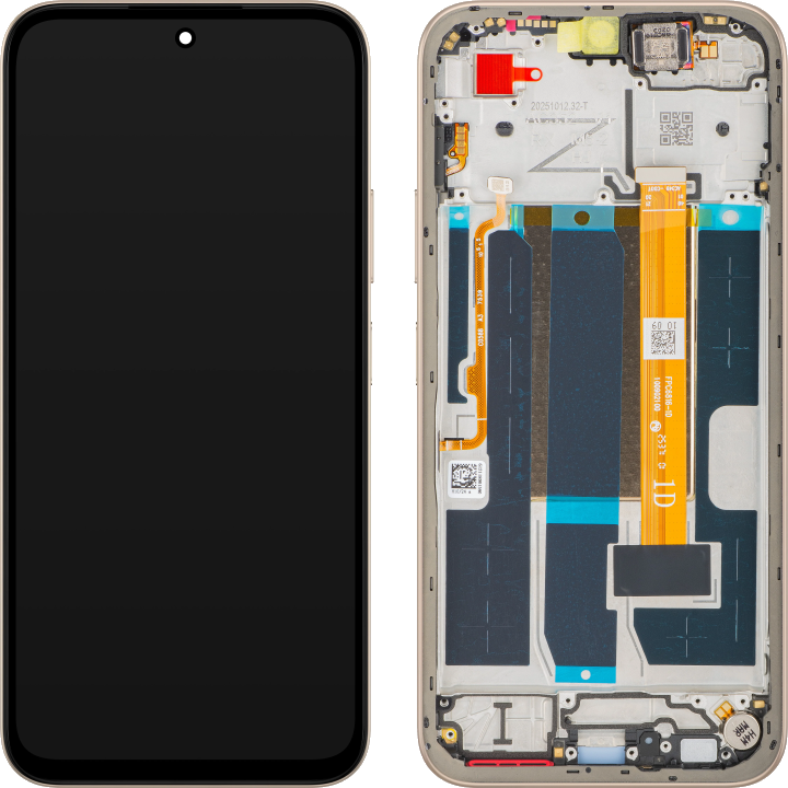 Display mit Touchscreen Oppo A6 4G, mit Rahmen, Gold (Aurora Gold), Service Pack 621029000744