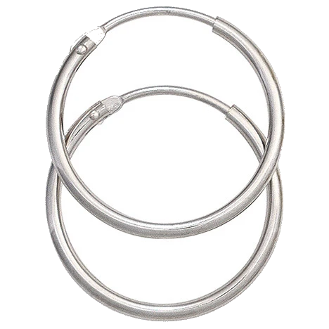 Creolen rund 585 Gold Weißgold Ohrringe Goldohrringe Goldcreolen
