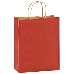 Papier-Tragetasche gerippt, 24 x 32 x 11 cm, rot