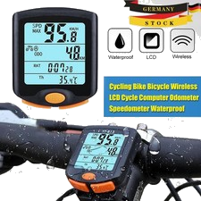 Funk Fahrradcomputer LCD Fahrrad Tachometer Radfahren Kilometerzähler kabellos