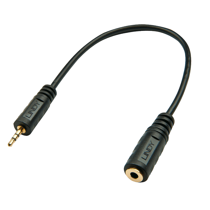 LINDY Audioadapter 2.5mm Stecker an 3.5mm Kupplung 0,2m
