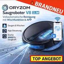 Oryzom™ Saugroboter V8 Slim - Vollautomatische Reinigung mit Wischfunktion & App