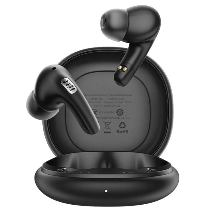 Bluetooth-Freisprecheinrichtung Acefast W3, TWS, ANC, Schwarz
