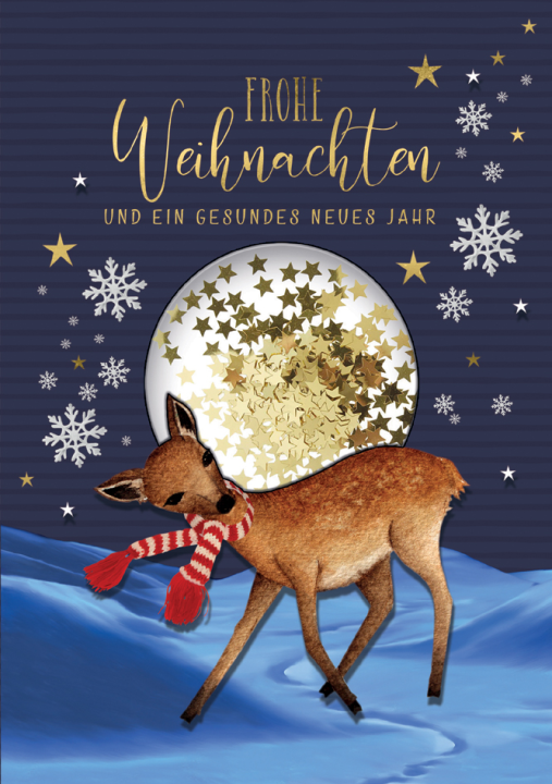 CACTUS Weihnachtskarte , Reh,