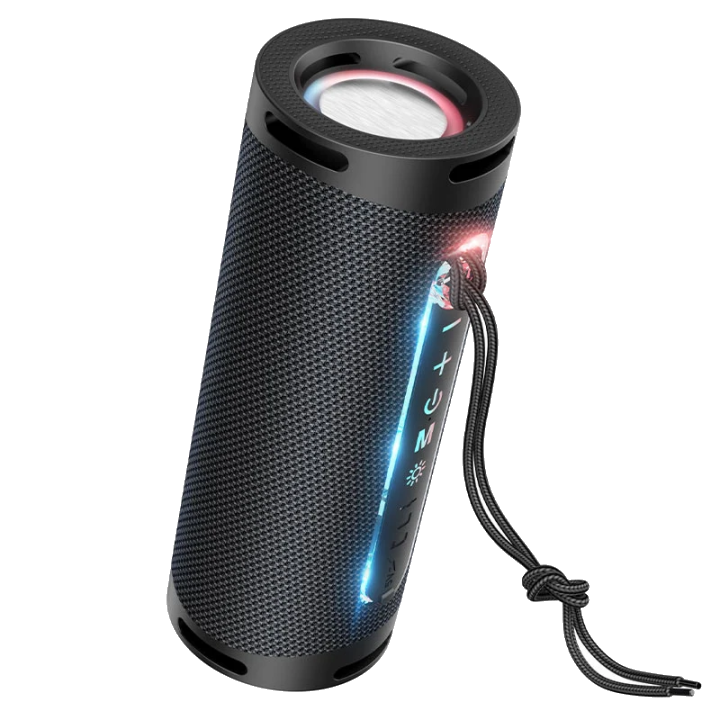 Tragbarer Bluetooth-Lautsprecher HOCO HC9 Dazzling Pulse Sports, 10W, TWS, RGB, Schwarz