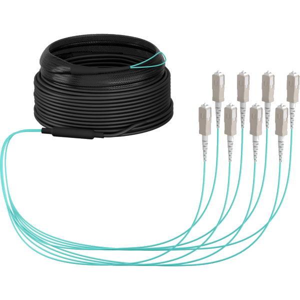 Trunkkabel U-DQ(ZN)BH OM3 8G (1x8) SC-SC, 30m Dca LSZH