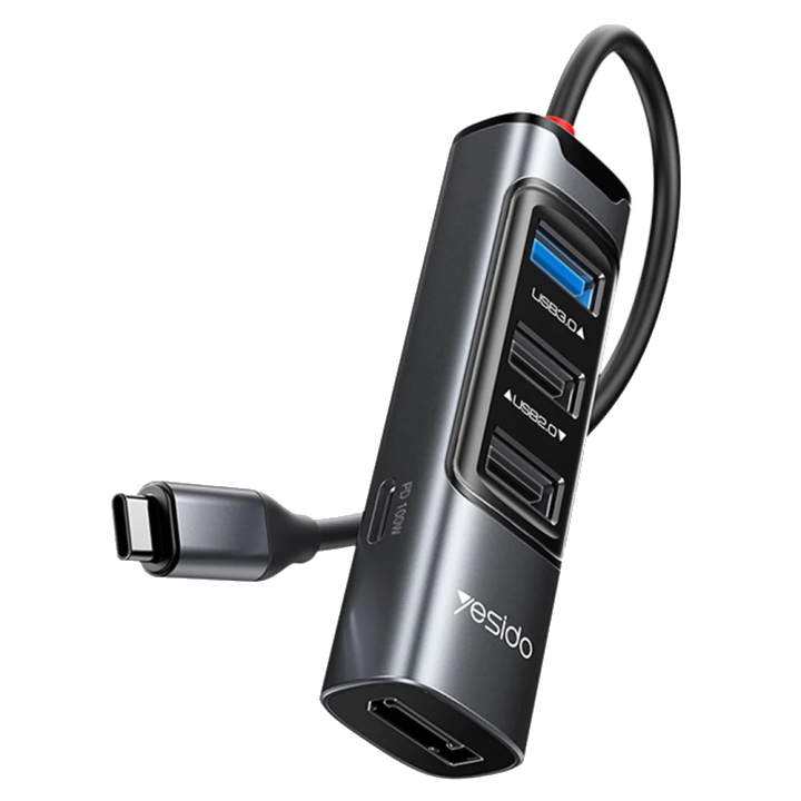 USB-C Hub Yesido HB23, 5in1, Grau