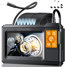 1080P HD Rohrkamera mit 8 LED: 4,3" IPS,IP67 wasserdicht, Endoskop mit Licht