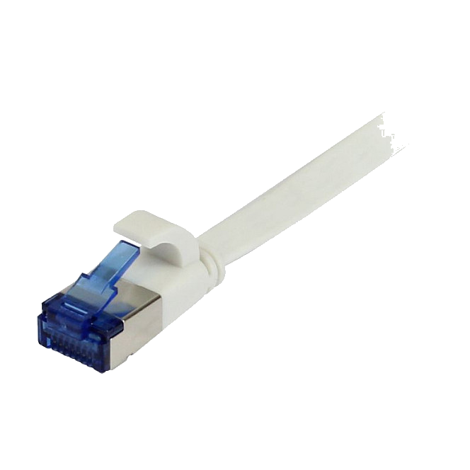 Synergy21 Patchkabel RJ45, CAT6A 500Mhz, 0,5m, weiss, U/FTP, flach, TPE(Superflex), AWG32,