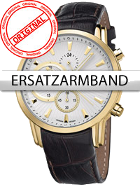 Bossart Ersatzband Leder BW-1104 braun goldene Schliesse