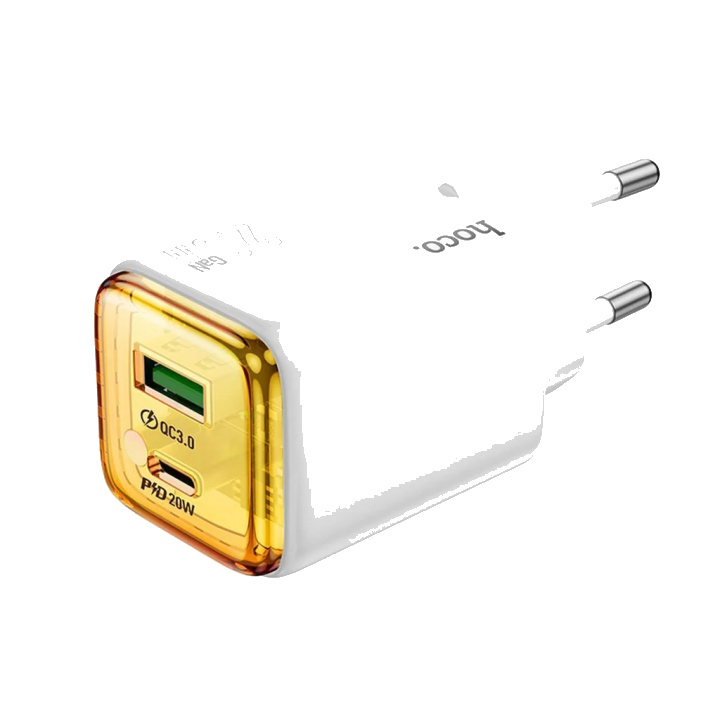 Netzladegerät HOCO N52, 20W, 3A, 1 x USB-A - 1 x USB-C, Weiß