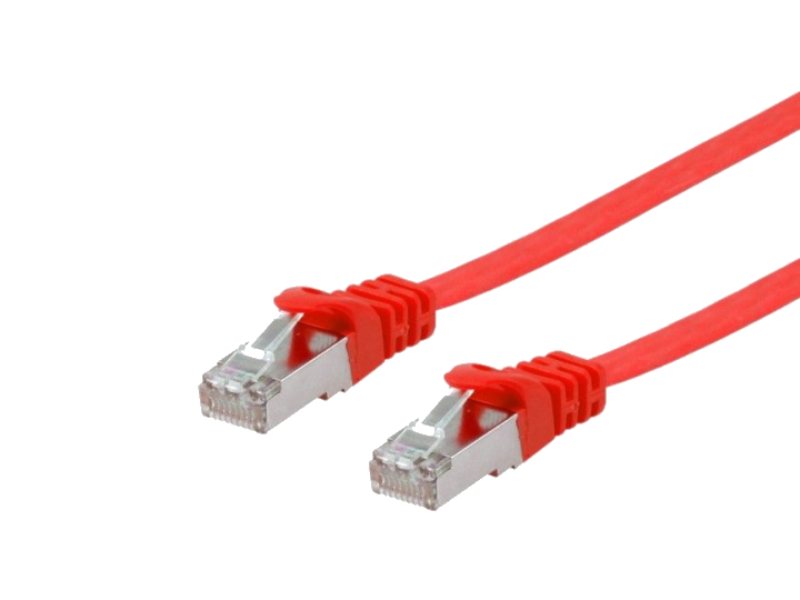 Equip Patchkabel Cat6A Flat U/FTP 2xRJ45 1.00m rot LSZH Polybeutel