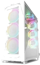 Sharkoon REV300 PC-Gehäuse RGB Computergehäuse ATX Gaming-Gehäuse Weiß